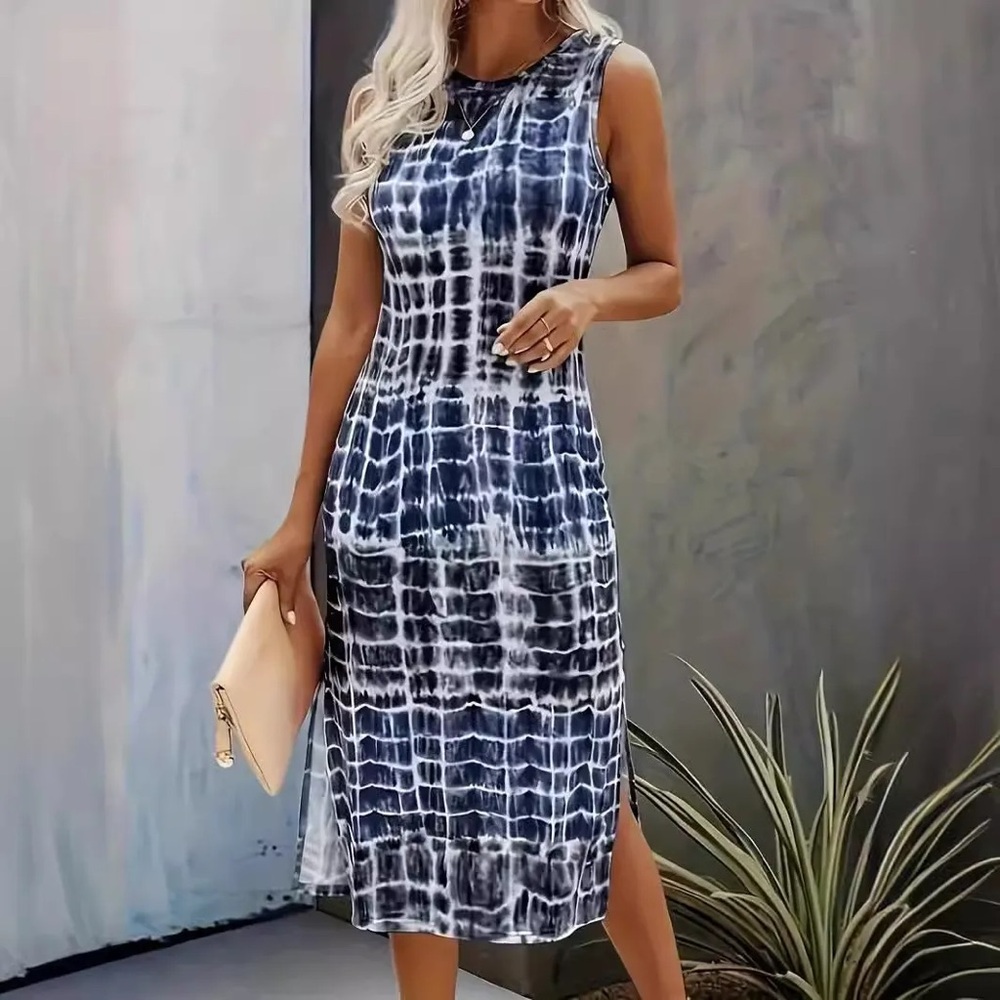 🆕Shibori Tie Dye Midi Dress, Size Small